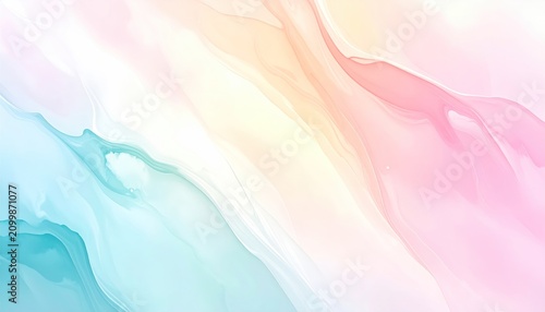 Pastel Watercolor Abstract Background with Soft Blends and Textures.