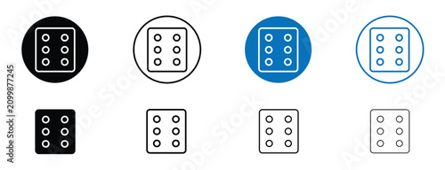 Dice six icon solid symbols collection