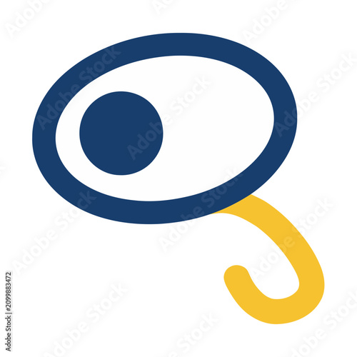 Abstract Blue and Yellow Shape