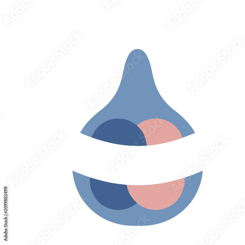 Abstract Blue and Pink Shapes