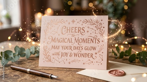 Elegant Christmas Card with 