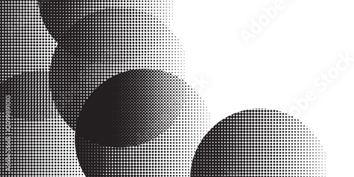 Cuadro en lienzo Abstract grunge grid polka dot halftone background pattern