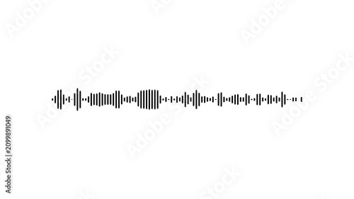 Audio waveform oscillating sound visualization digital music equalizer graphic motion.