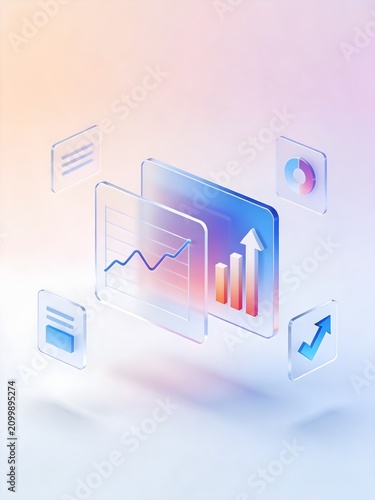 Abstract data visualization with charts