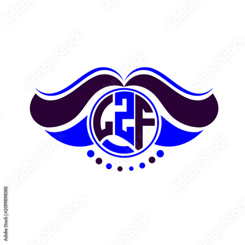 LZF letter logo creative design. LZF unique design