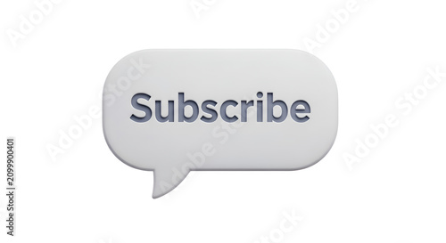 3D rendered speech bubble with embossed 