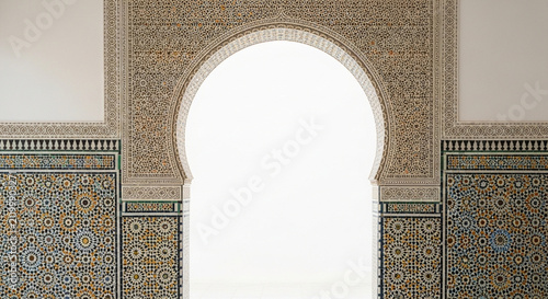 Ornate Moorish Archway with Intricate Tilework