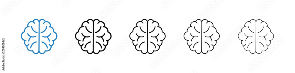Fototapeta premium Brain icon vector illustrations series