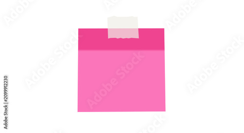 Pink juice pouch on transparent background drink beverage packaging carton isolated single object color bright. Sticky note reminder. Post it note paper. 