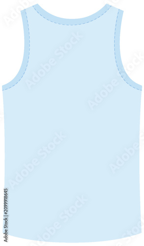 Light Blue Sleeveless Tank Top Vector Illustration Mockup