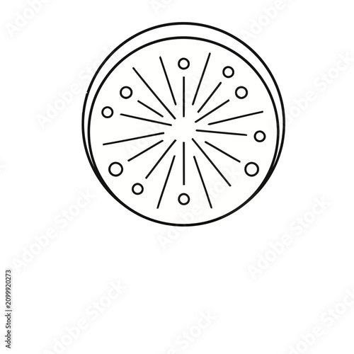 Abstract Circle with Lines and Circles