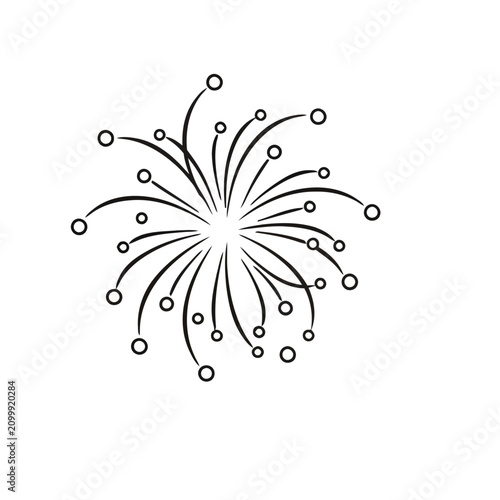 Abstract burst with circles