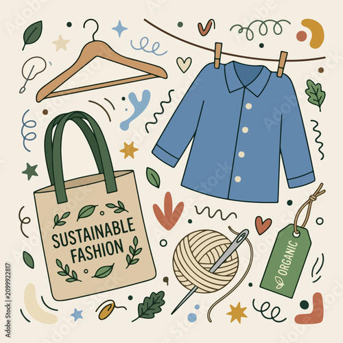 Sustainable Fashion Clothing Concept.
