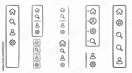 User interface icons on screen.