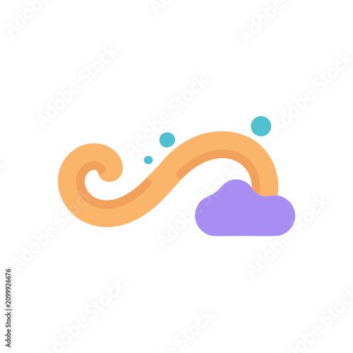 Abstract Swirl with Cloud and Bubbles