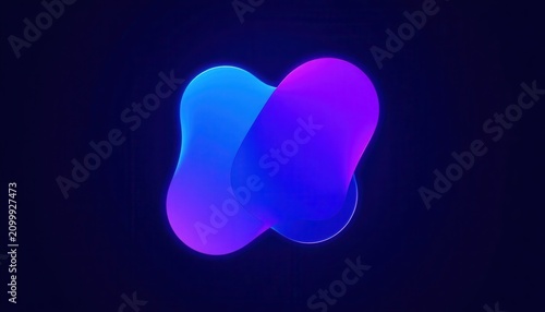 Abstract smooth gradient liquid blob shapes on dark background with abstract gradient background colorful creative minimalist artistic wallpaper presentation composition modernist geometric