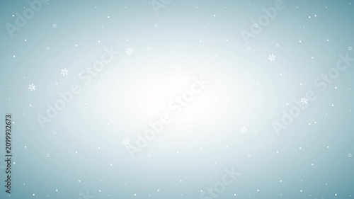 Blue winter background with gently falling snowflakes creates a cold seasonal atmosphere. Perfect for Christmas videos, holiday greetings, winter promotions, festive motion graphics, and seasonal desi