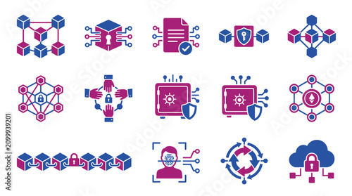 Foto Technology icons for business communication.