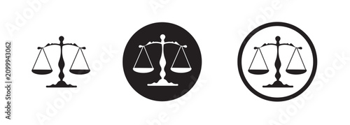 Canvas-taulu justice icon on white background