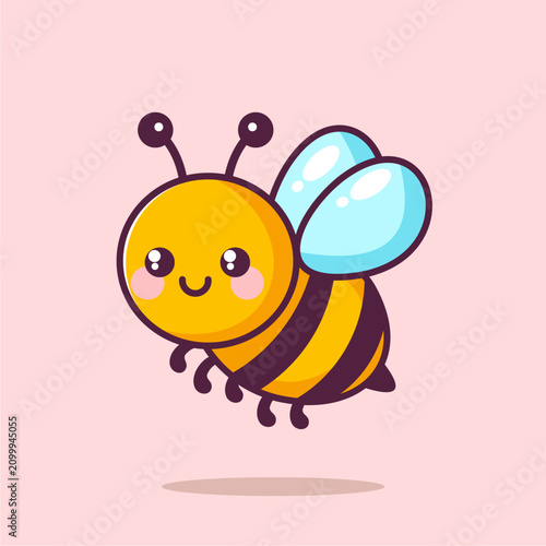 a cute bee flying