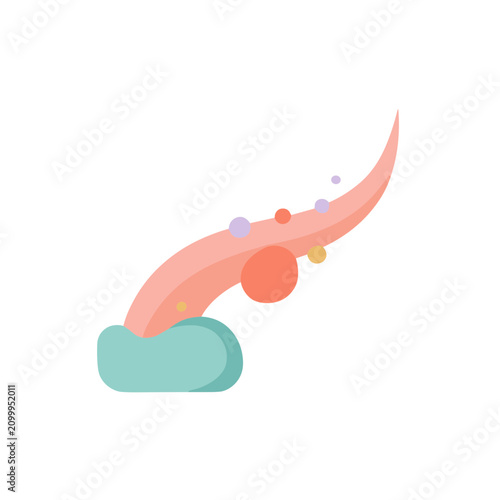 Abstract Coral Shape with Circles