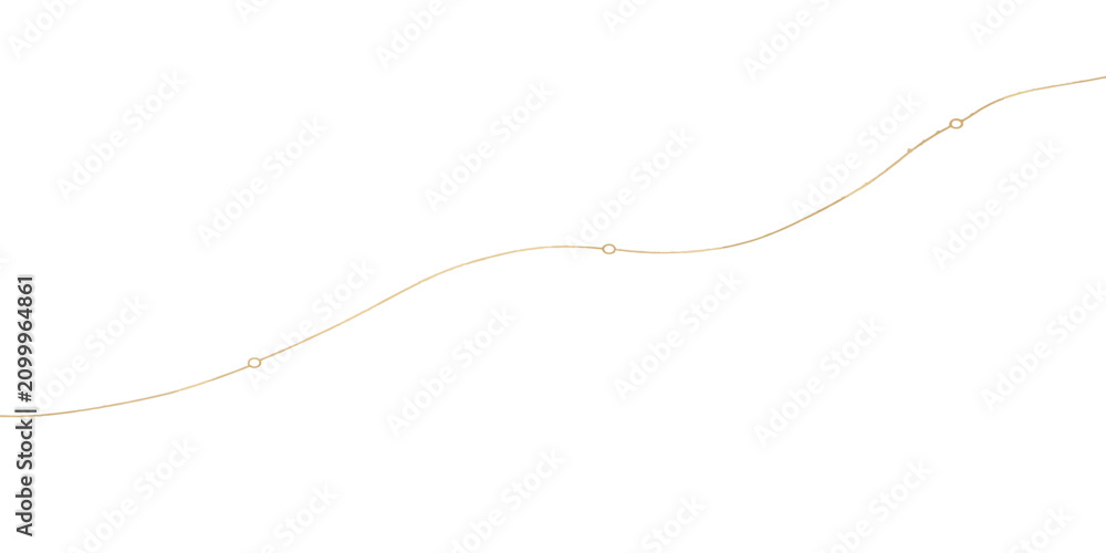 Fototapeta premium Delicate gold chain curving across a clean minimalist white background with necklace minimalist background delicate accessory precious aesthetic composition adornment conceptual backdrop