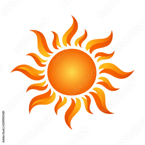 Obraz na płótnie Logotipo abstracto de sol