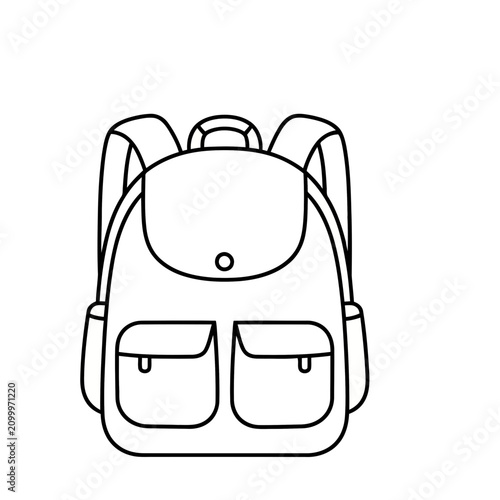 Backpack outline illustration