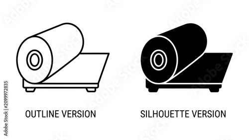 Konstfotografi Outline and Silhouette Icons for a Slicer