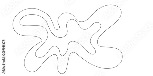 Foto Abstract Organic Shape Illustration with Fluid Lines.