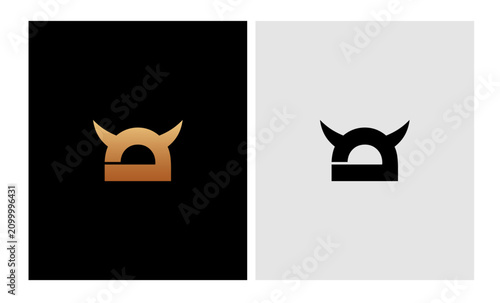 war helmet abstract logo image