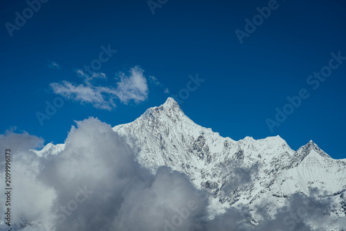 China, Yunnan Province, Diqing Tibetan Autonomous Prefecture, Deqin County, Meili Snow Mountain Seen from Feilaisi Viewing Platform
