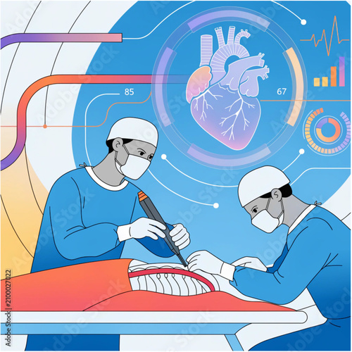 Future Surgery with Holographic Heart Display.

