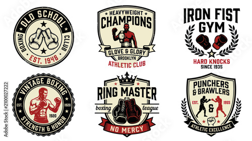 Canvas-taulu Vintage Boxing Gym Logos Collection
