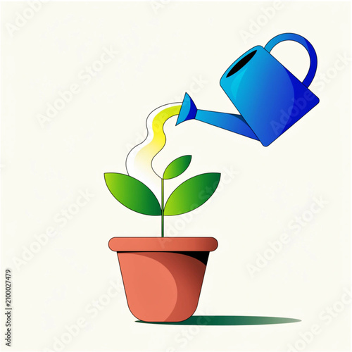 Watering a Plant

