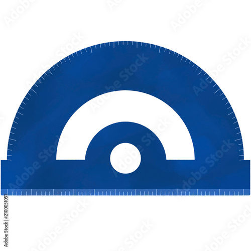 Fotografie blue protractor ruler