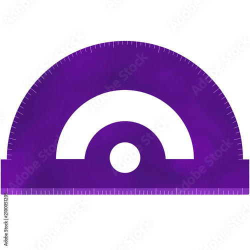 Obraz na plátně indigo protractor ruler