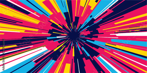 Foto Abstract Colorful Rainbow Rays Background with Retro Vintage Vector Illustration