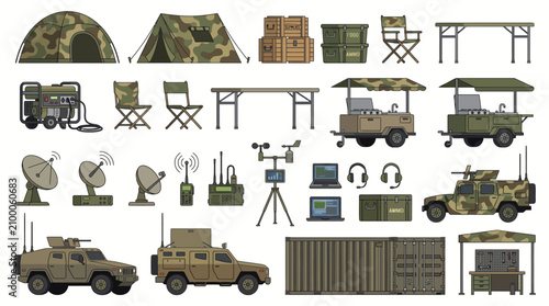 Military equipment for field operations and command center