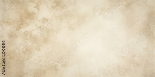 Fotografie Textured parchment background with organic watercolor blotches during soft ambie
