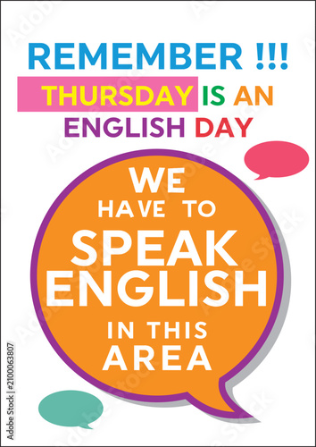 English language day area  banner, concept, card vector rady to print