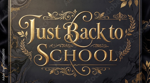 Elegant typography design. Luxury gold text on black background.