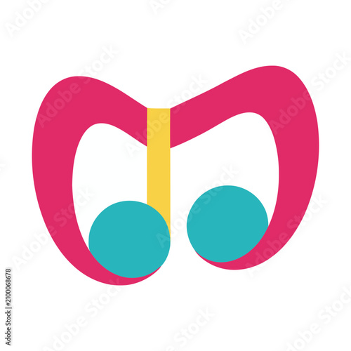 Abstract musical note symbol