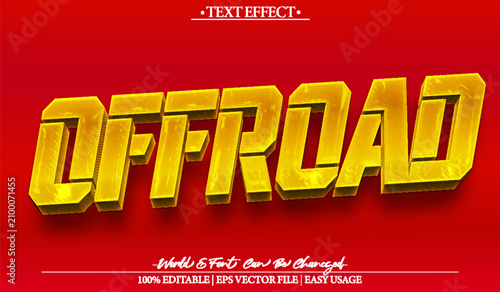 Offroad Adventure Rugged Terrain Vehicle Vector Fully Editable Smart Object Text Effect