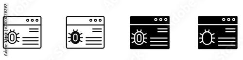 Foto Code error icon vector set