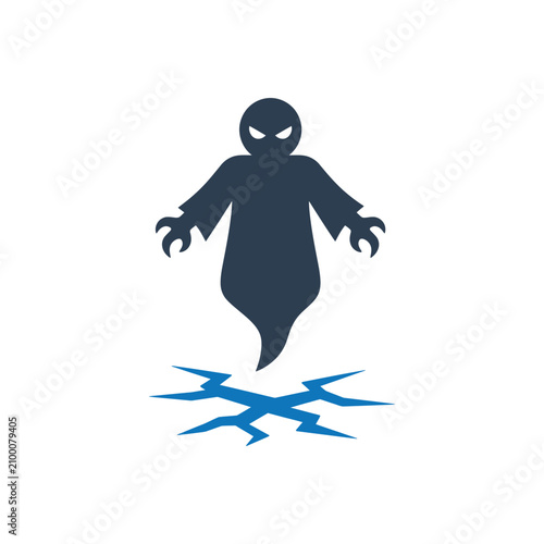 Принти на полотні Demon Rising From Hell Icon
