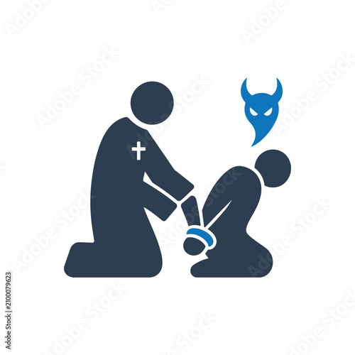 Fotografie Bound Possessed Ritual Exorcism Icon