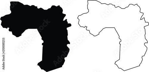 Bild auf Leinwand map of guinea set bundle