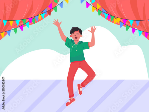 Принти на полотні Vigorous Concept Illustration Illustration Vector Style
