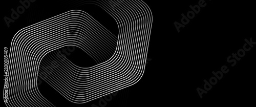 Foto White geometric abstract background overlapping layers on bright space with line effect decoration